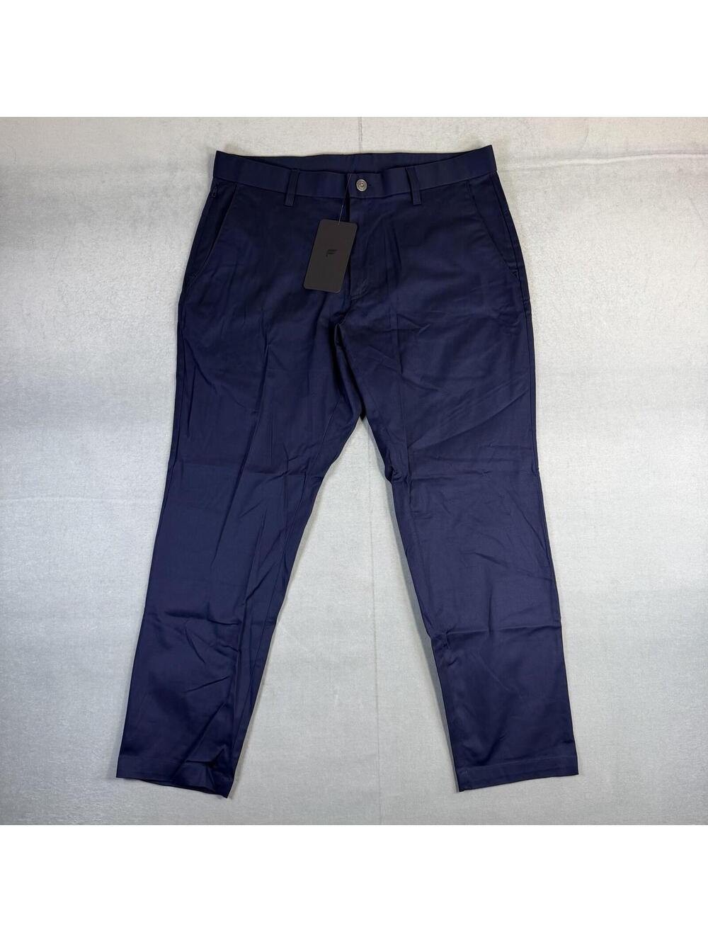 Fabletics The High Side Chino Pants Men’s 33x30 Navy Blue Classic Fit NWT